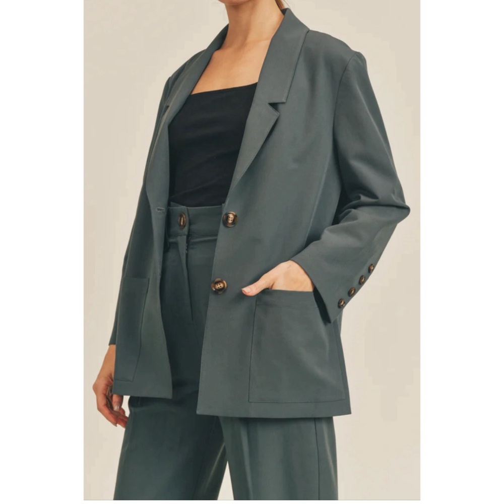 RESET BY JANE Blaire Blazer Deep Green Size L
